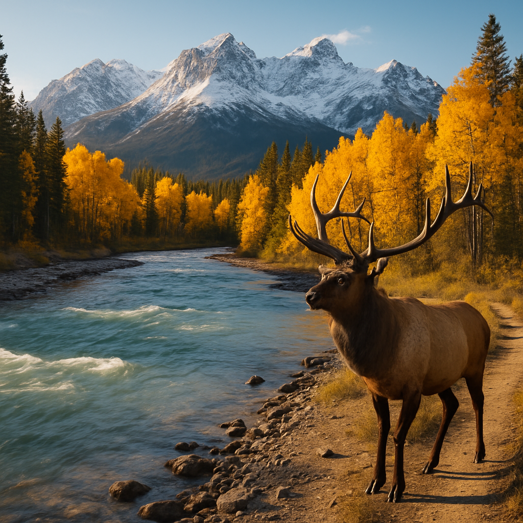 Rockies Autumn Bend Painting by diamonds kit