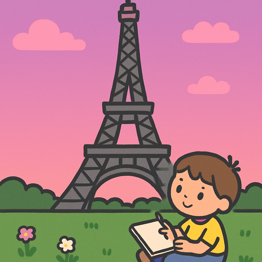 Eiffel Sketch Adventure paint by diamond