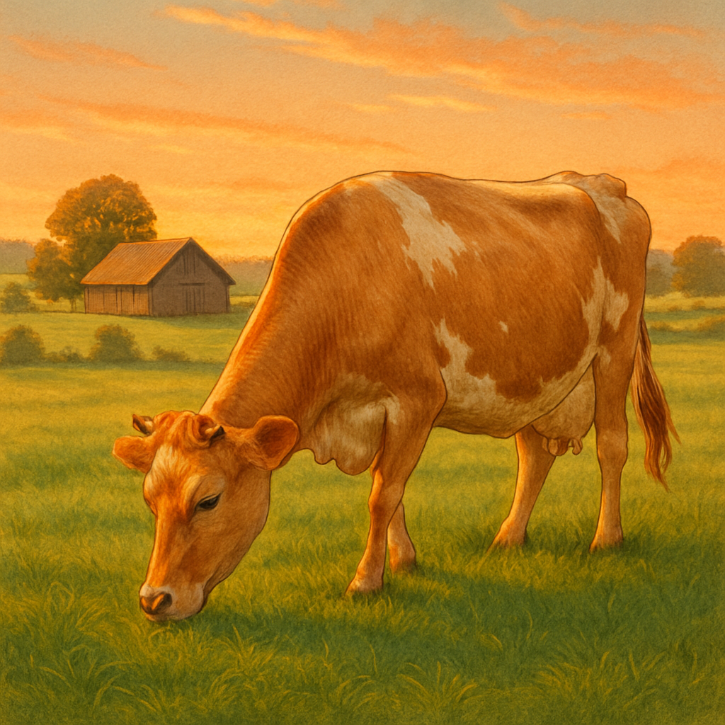 Jersey Cow Painting by diamonds kit