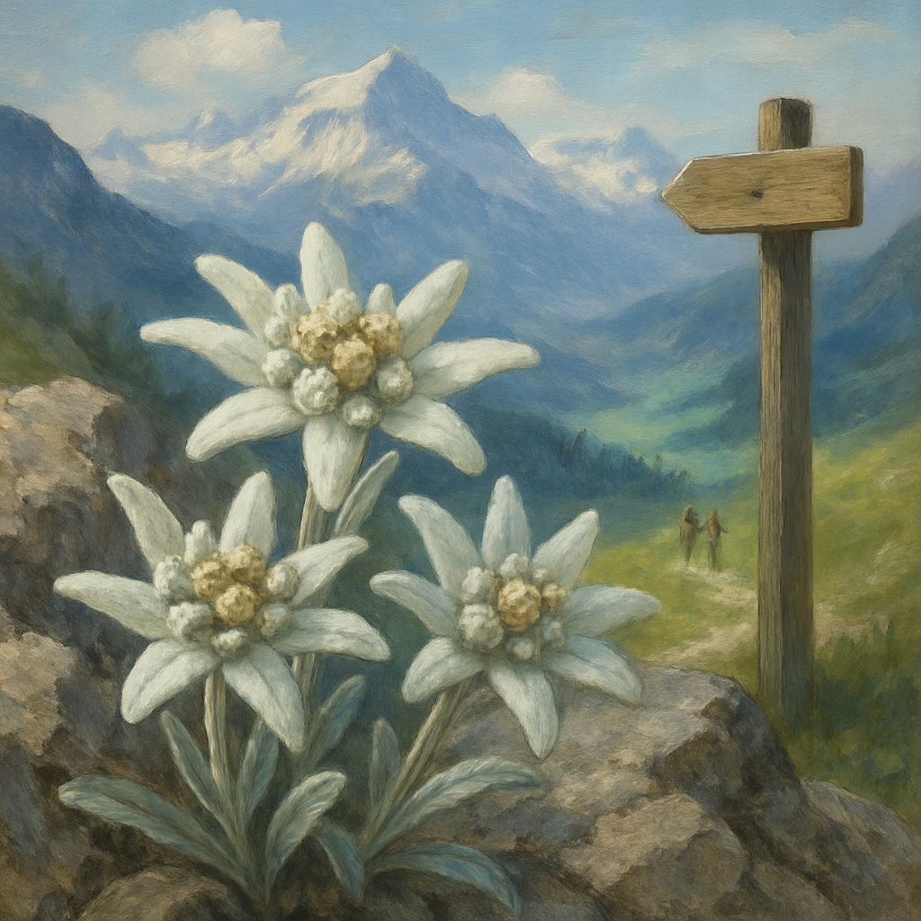 Edelweiss Leontopodium Alpinum paint by diamonds