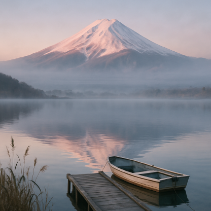 Fuji Dawn Reflection Paint by diamonds art