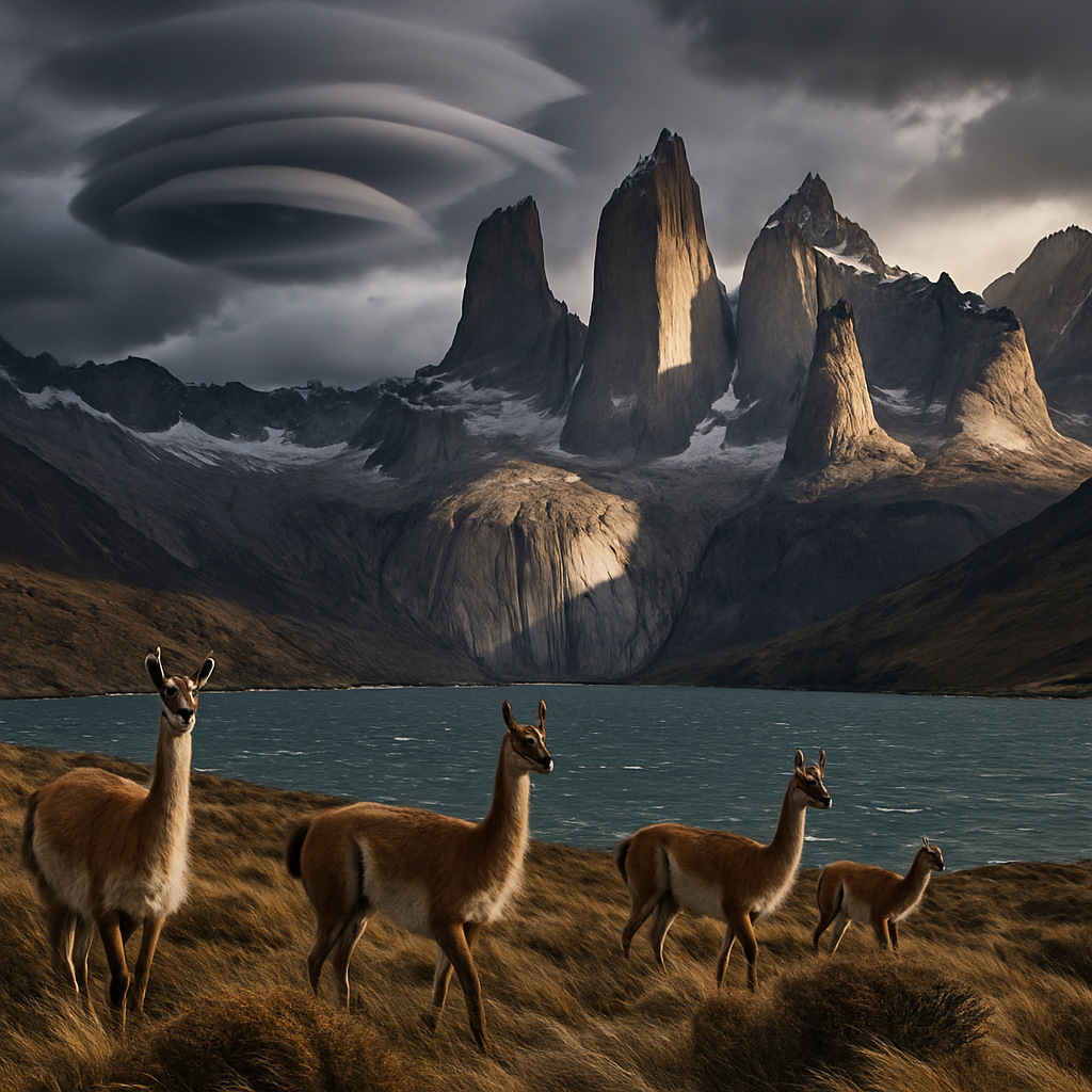Patagonian Stormlight Towers Paint by diamonds kits