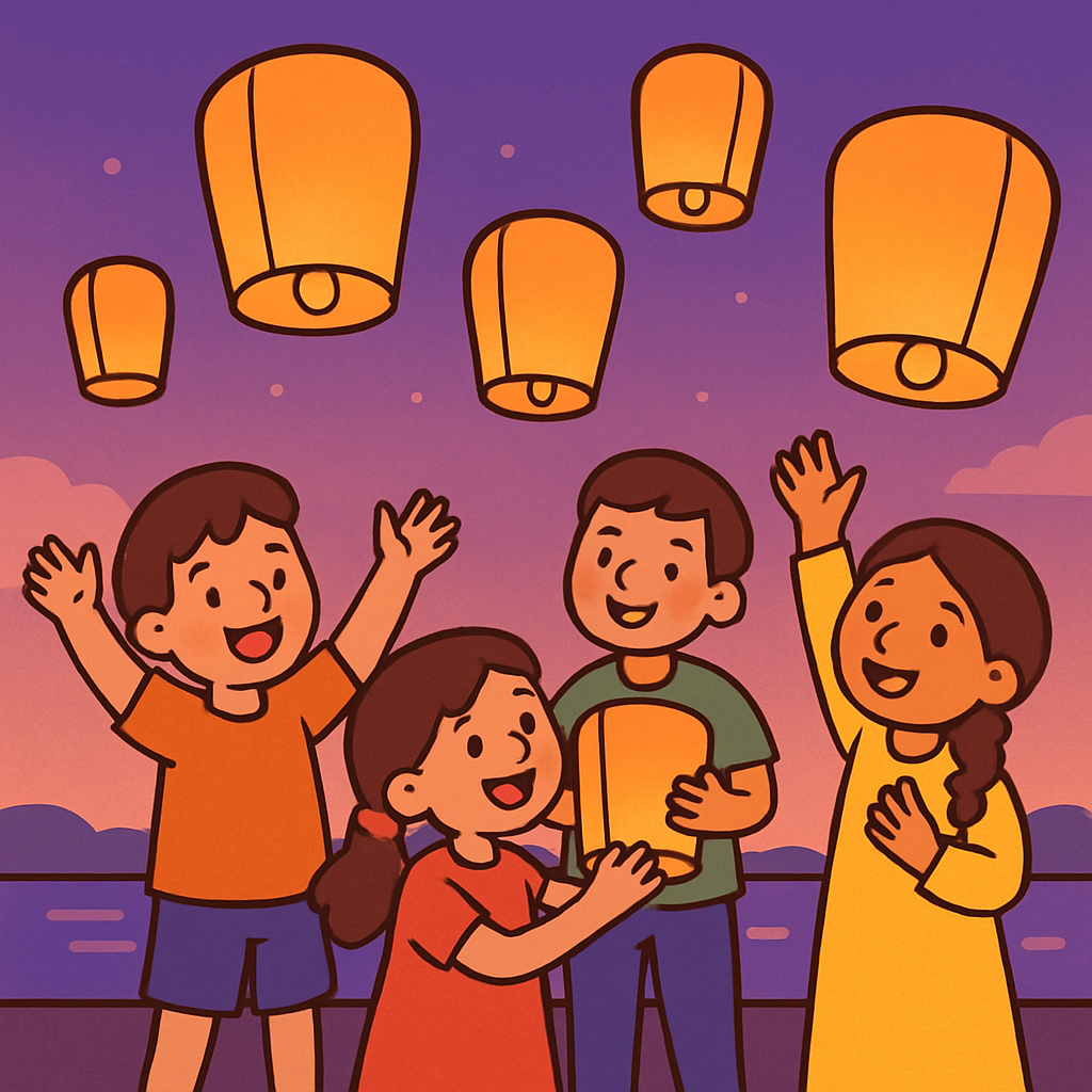 Festival Lanterns Night diamond painting