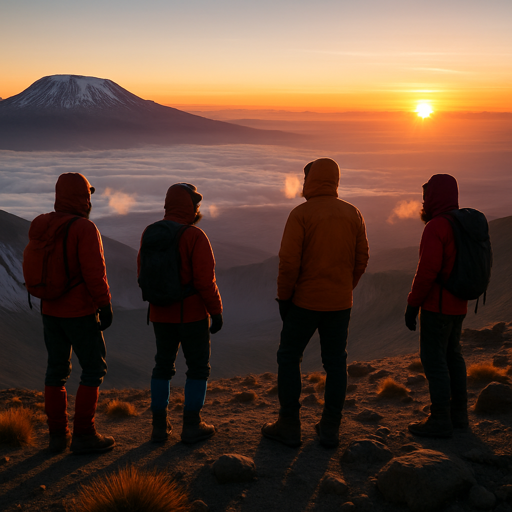Kili Summit Sunrise Paint by diamonds art