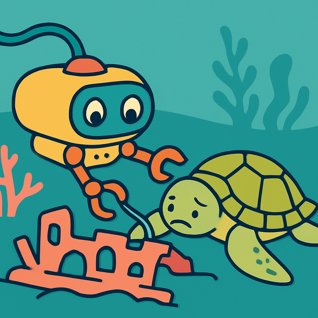 Underwater Robot Rescue paint by color