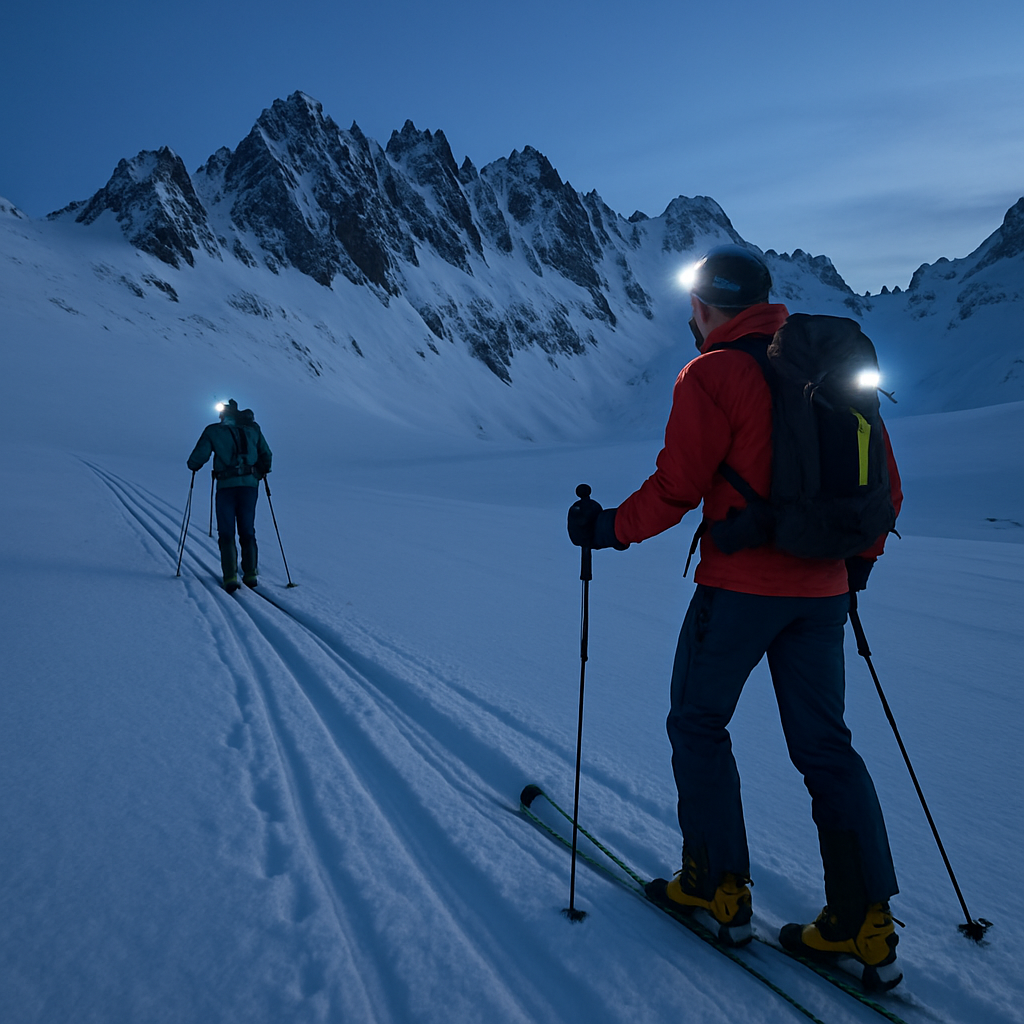 Alpine Ski Touring Traverse paint by diamond