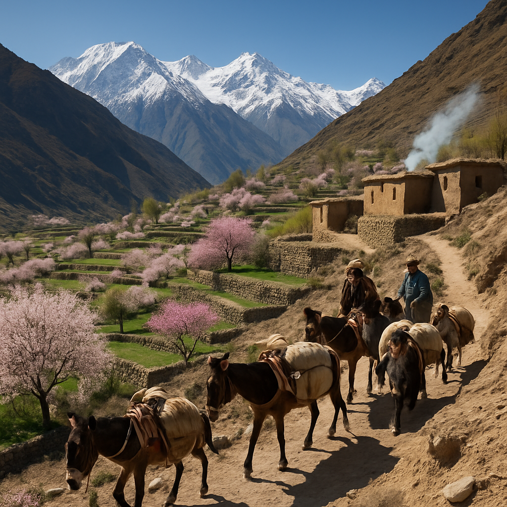 Hindu Kush Village Spring paint by diamond