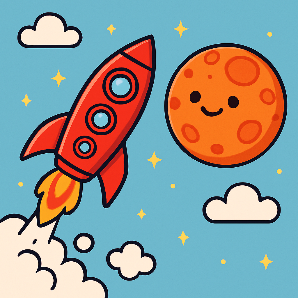 Rocket Adventure To Mars painting diamond kit
