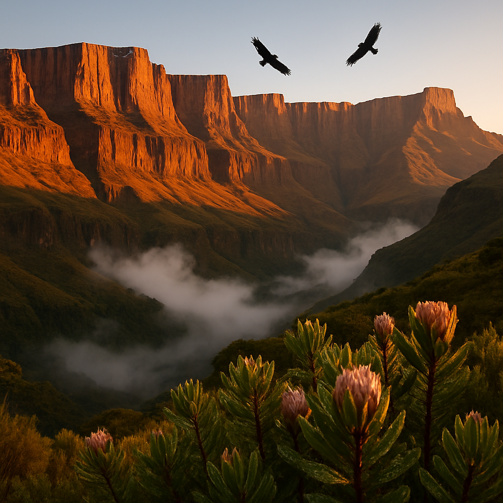 Sunrise Over The Drakensberg Amphitheatre DIY paint by diamonds