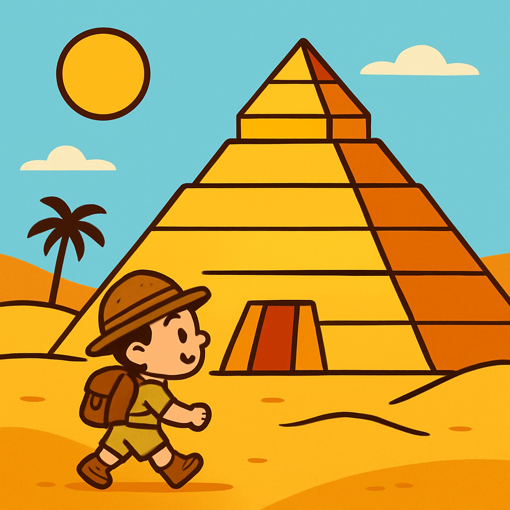 Little Explorer At The Pyramid DIY paint by diamonds