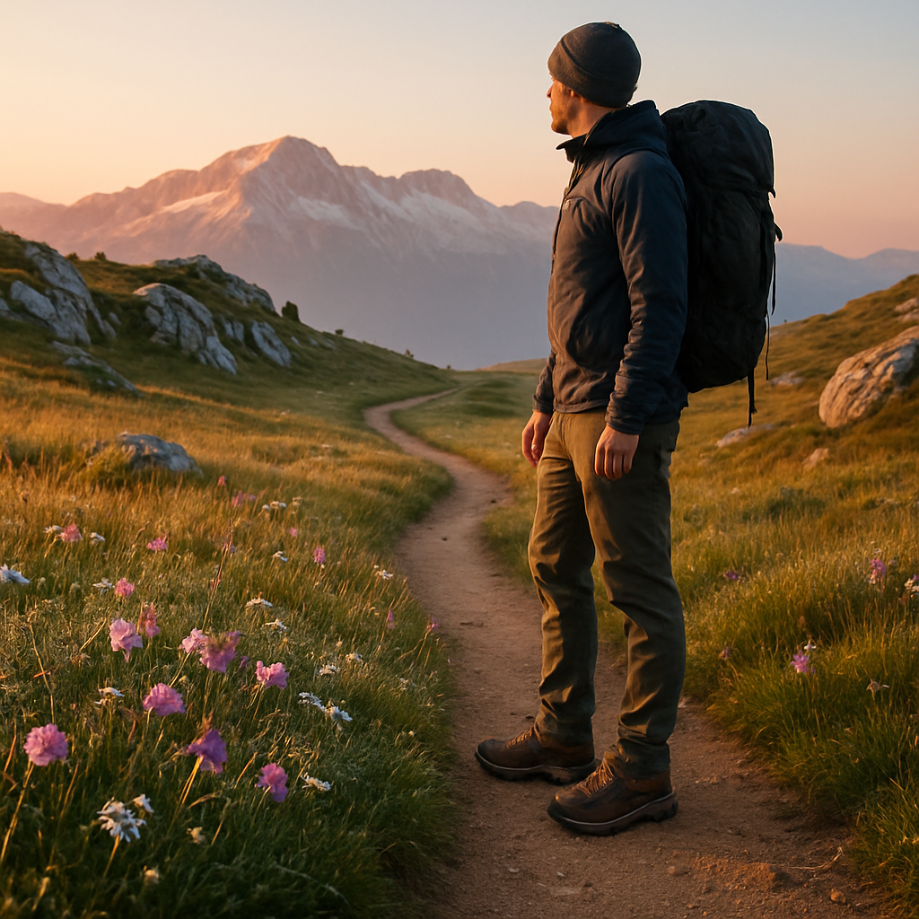 Alpine Meadow Sunrise Hike paint by diamonds