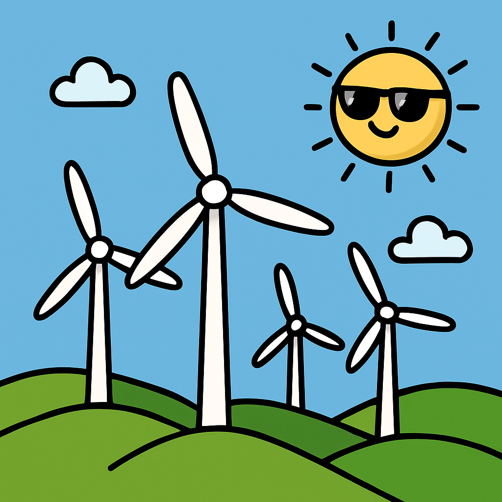 Wind Farm On Sunny Hill diamonded painting kits