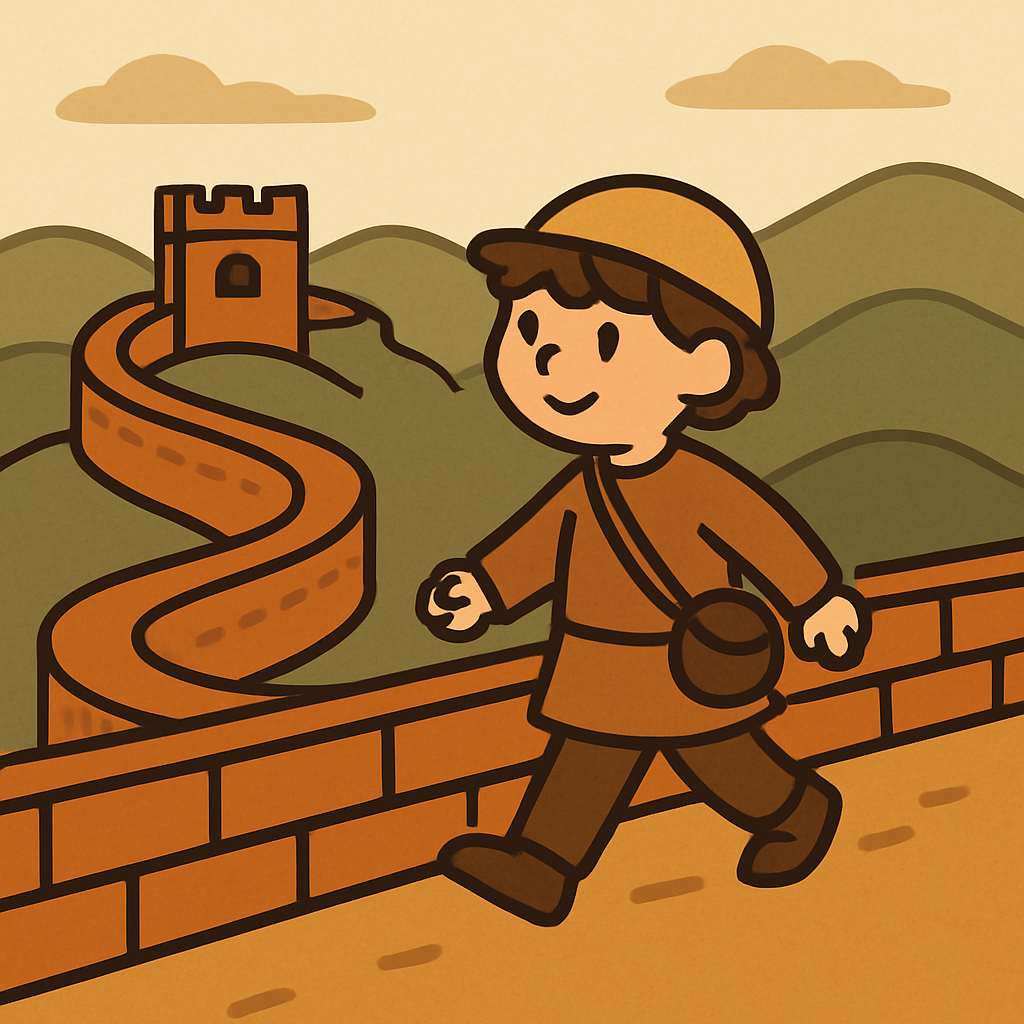 Ancient Great Wall Walk paint by color