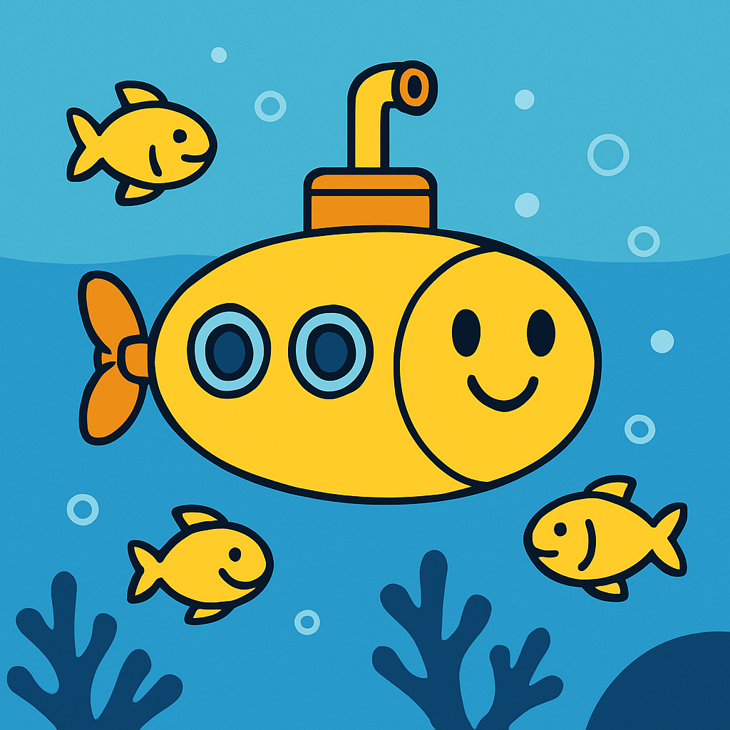 Underwater Submarine Tour Paint by diamonds art