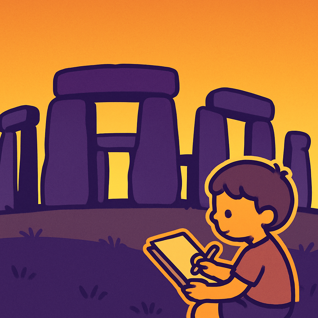Stonehenge Sunset Study Paint by diamonds kits