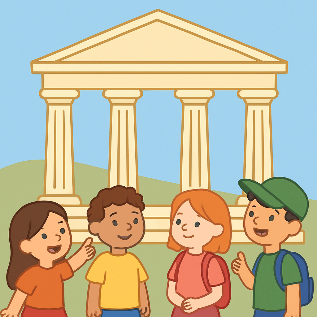 Ancient Greek Temple Visit paint by diamonds
