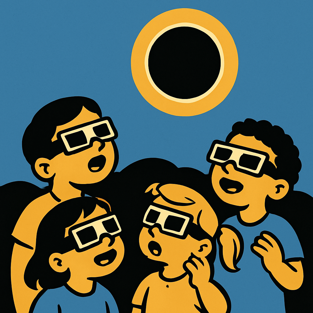 Solar Eclipse Watch Party painting diamond kit