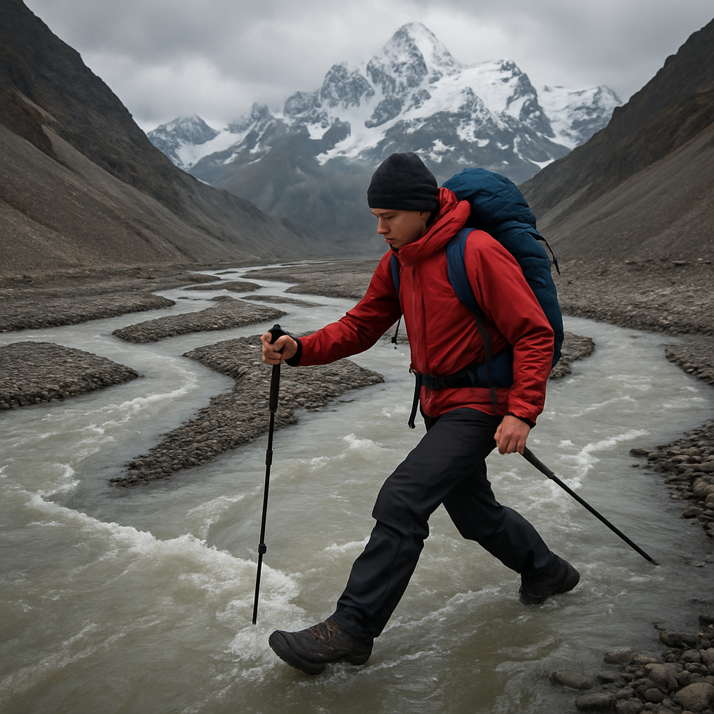 Caucasus Glacier Stream Crossing paint by diamond