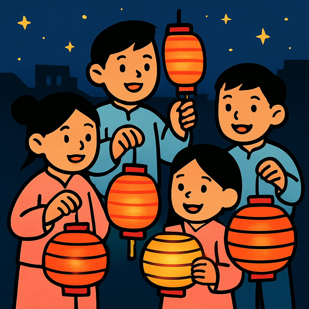 Traditional Lantern Festival In Asia paint by diamonds