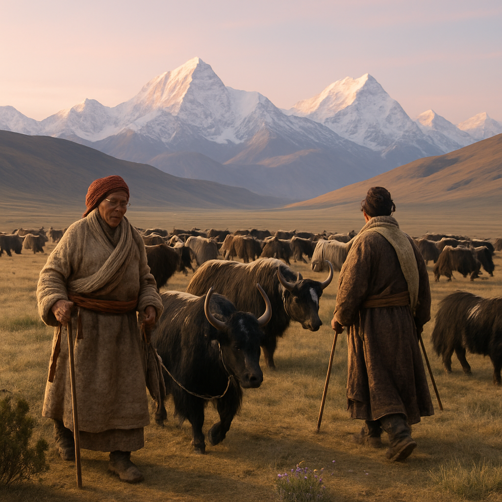 Morning Herding In The Tibetan Highlands diamond painting