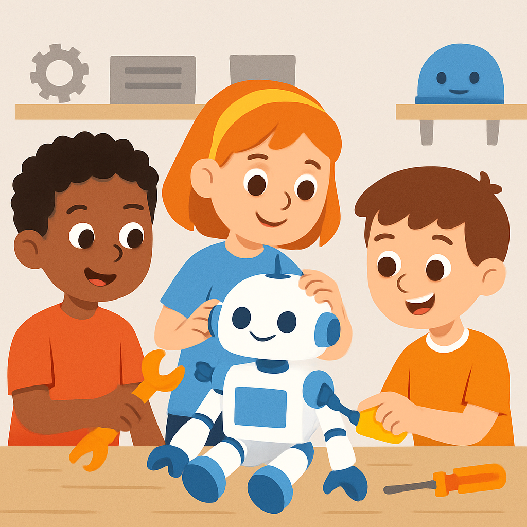 Robot Building Workshop DIY paint by diamonds