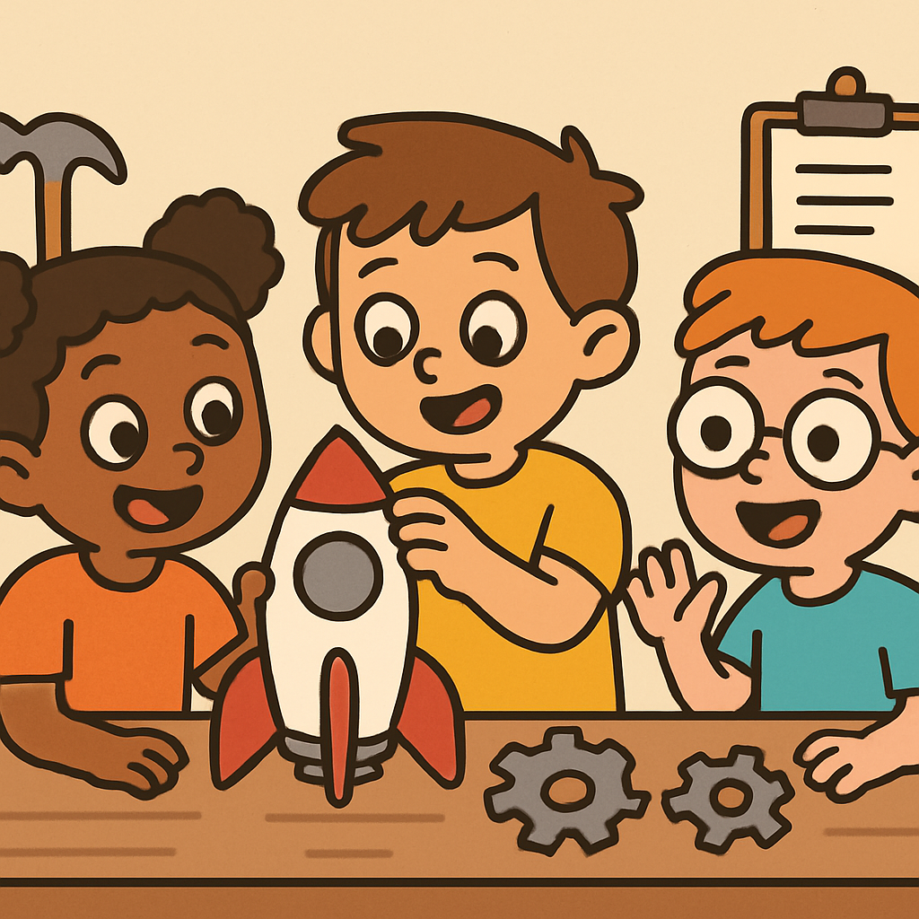 Tiny Rocket Engineers paint by diamond