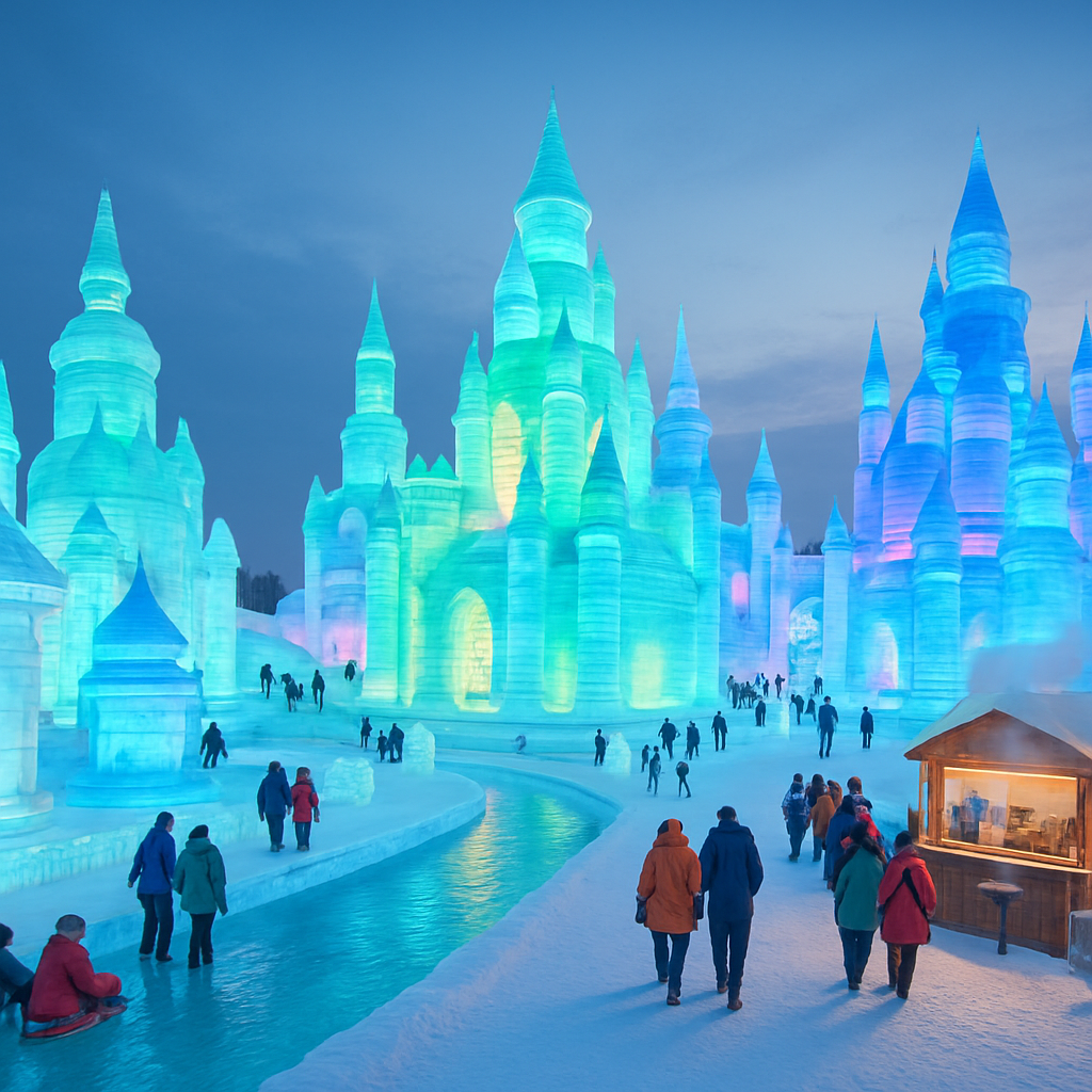 Harbin Ice And Snow Sculpture Festival paint by diamond