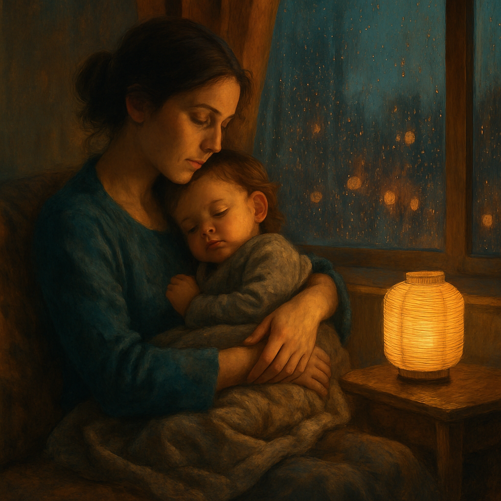 Lantern Of Lullabies In A Rainlit Window paint by diamonds