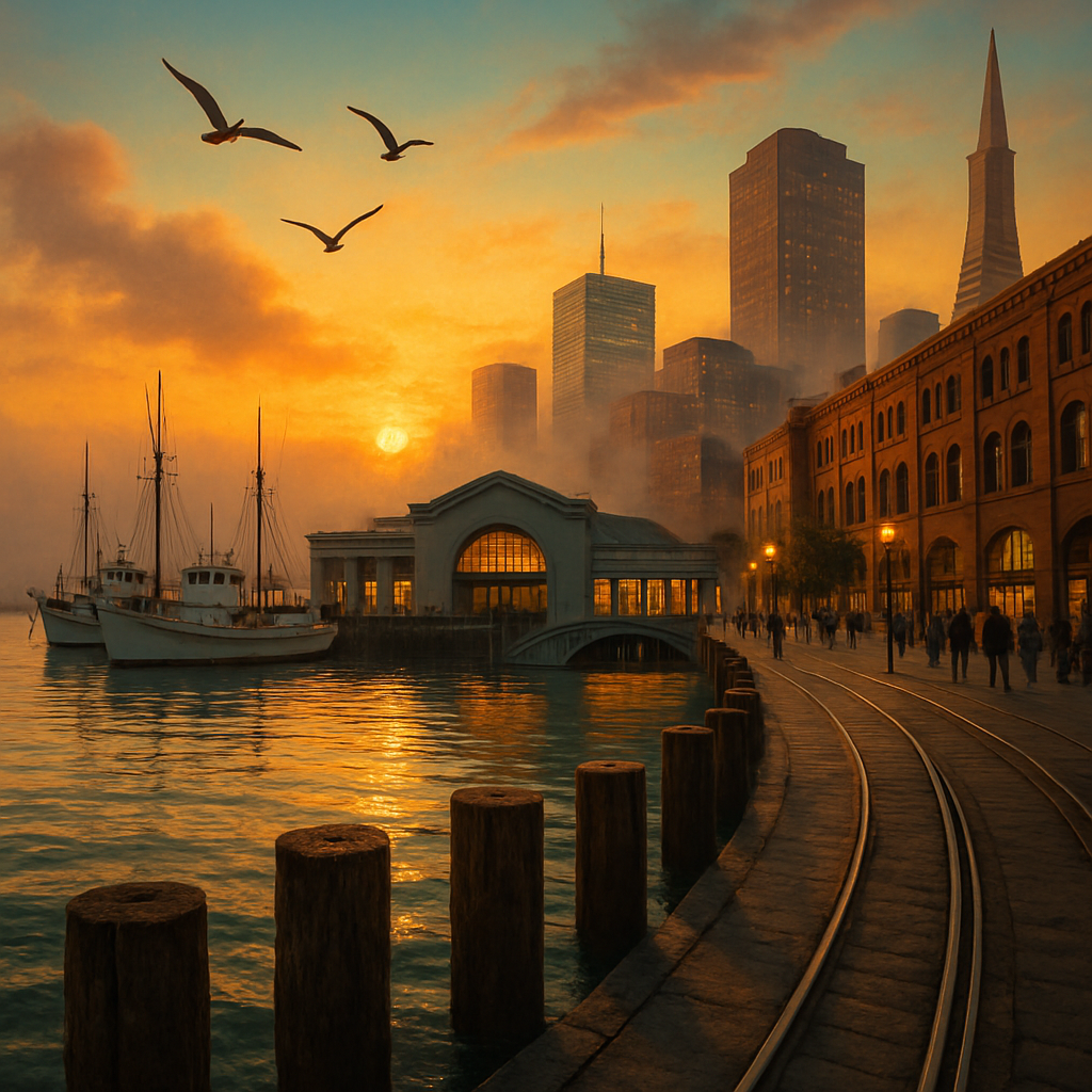 Fishermans Wharf Skyline diamonded painting kits