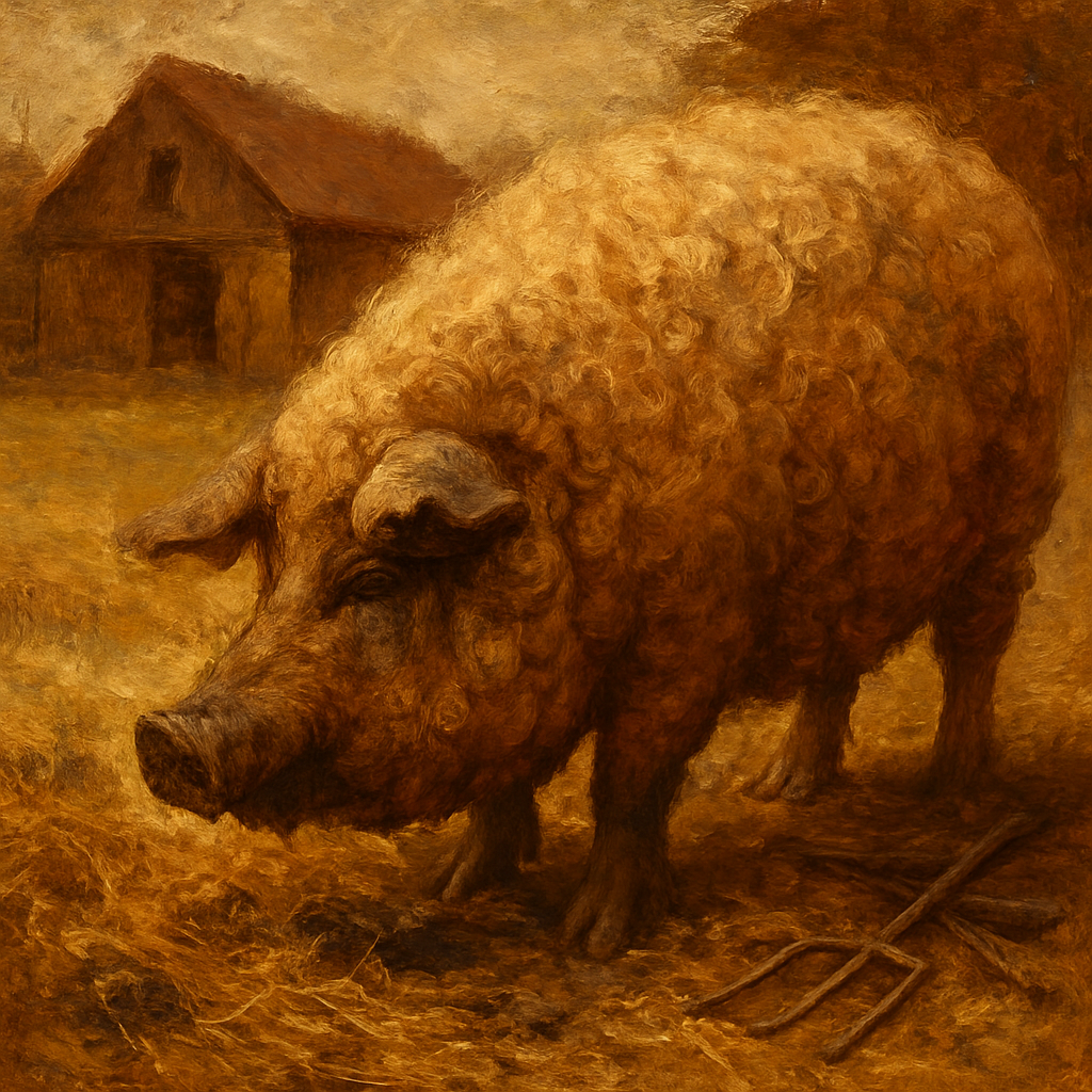 Mangalica Pig Painting by diamonds kit