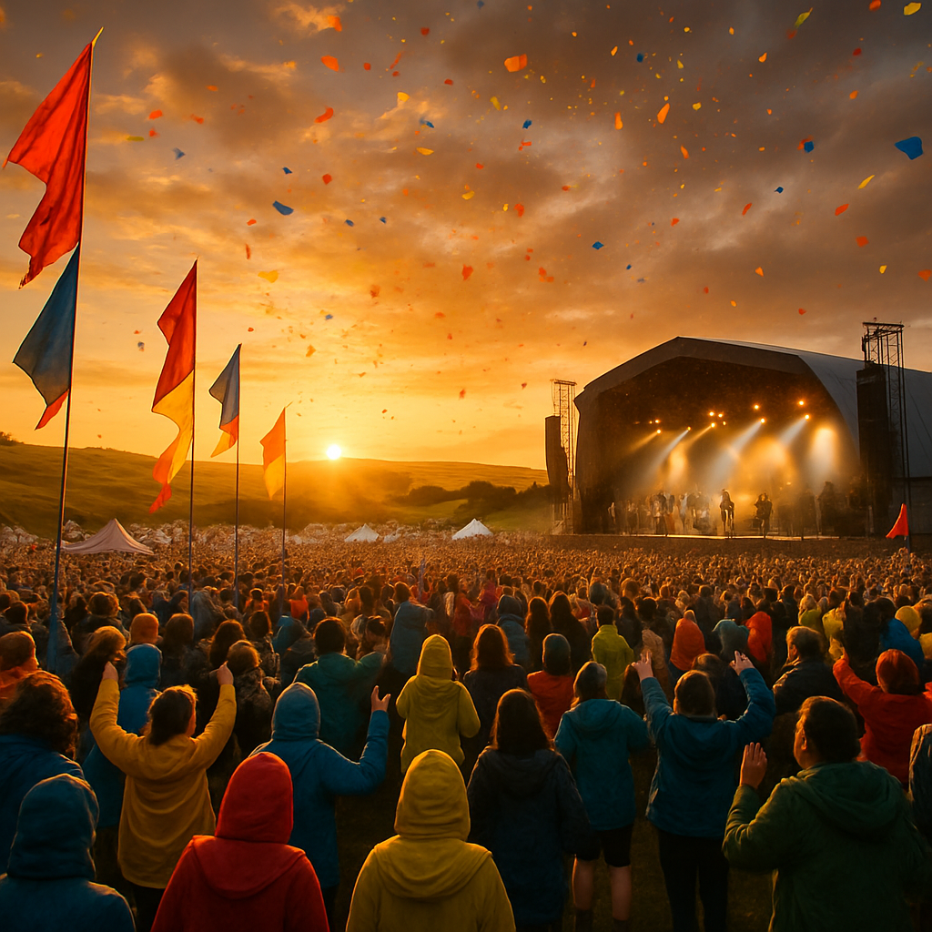 Glastonbury Festival paint by color