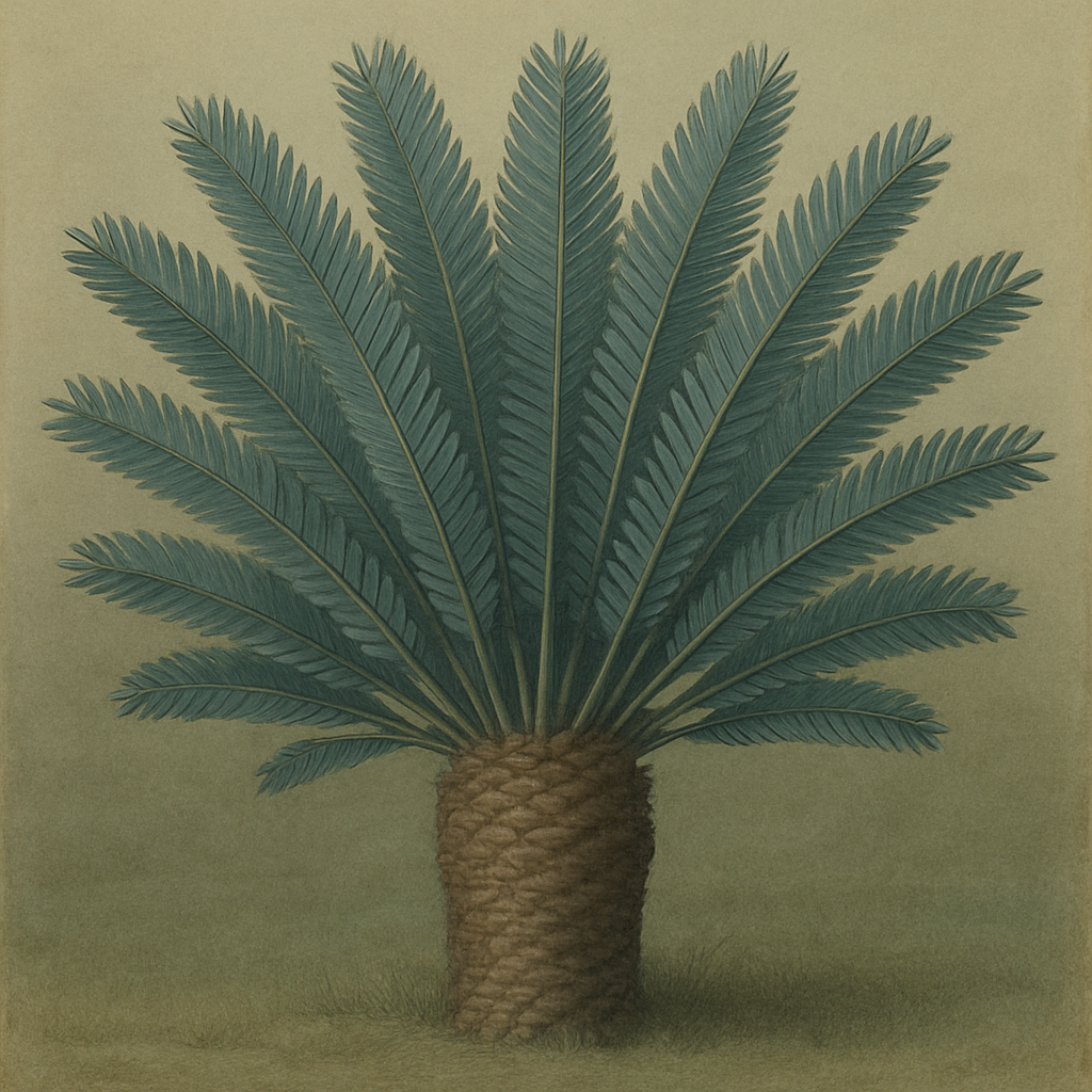 Encephalartos Woodii Cycad paint by color