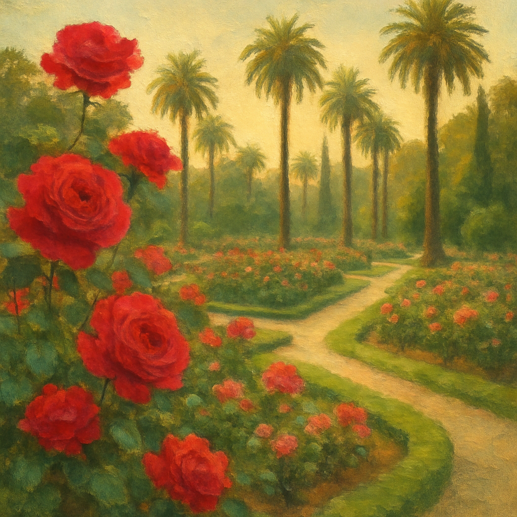 Montevideo Botanical Garden Rosedal And Palm Grove diamond painting