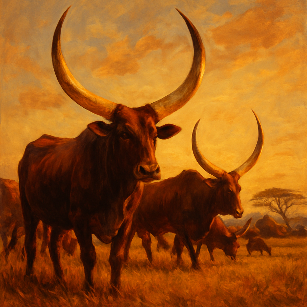 Ankole Watusi Cattle painting diamond kit