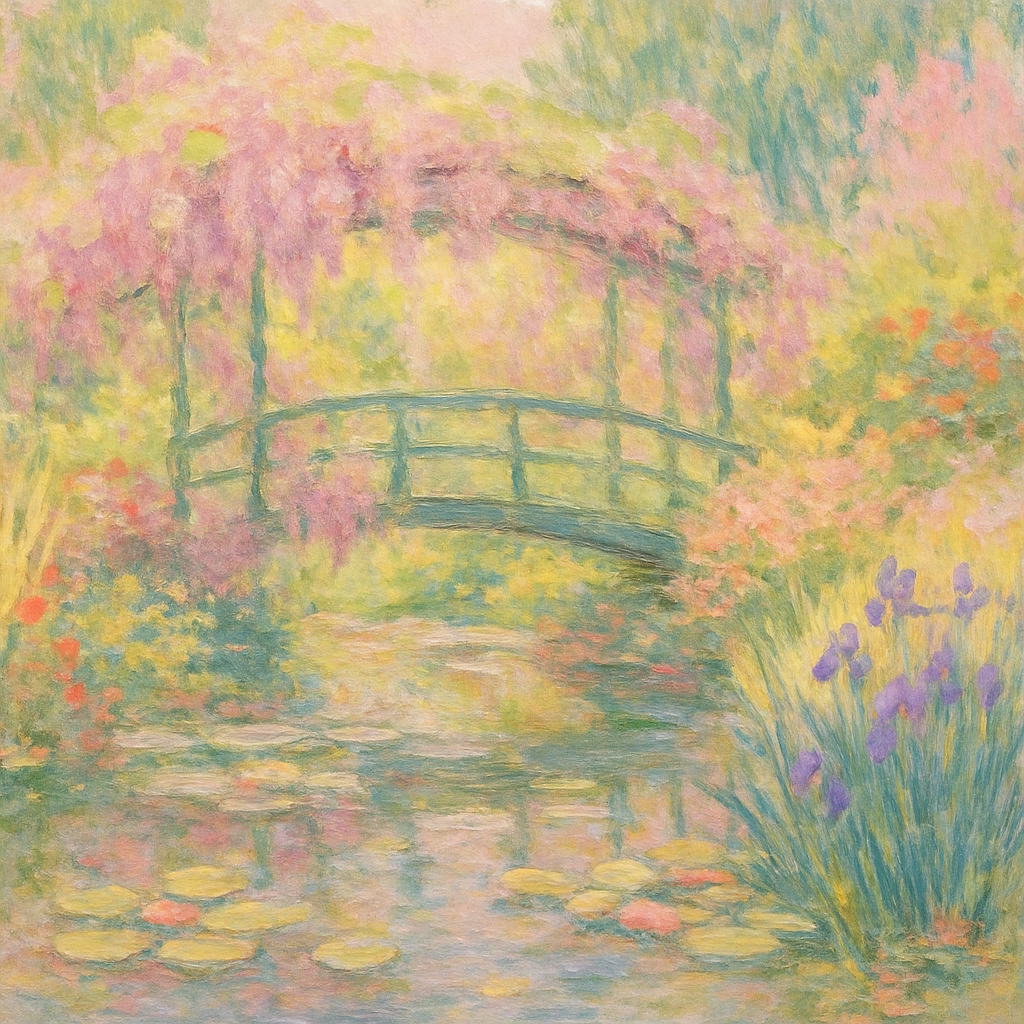 Monet Garden Giverny France paint by color