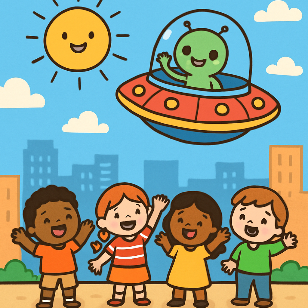 Space Adventure With Aliens paint by diamond