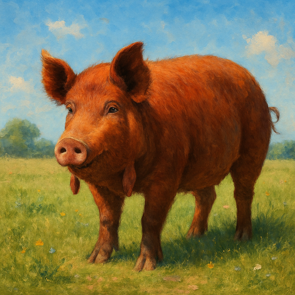 Red Wattle Hog painting diamond kit