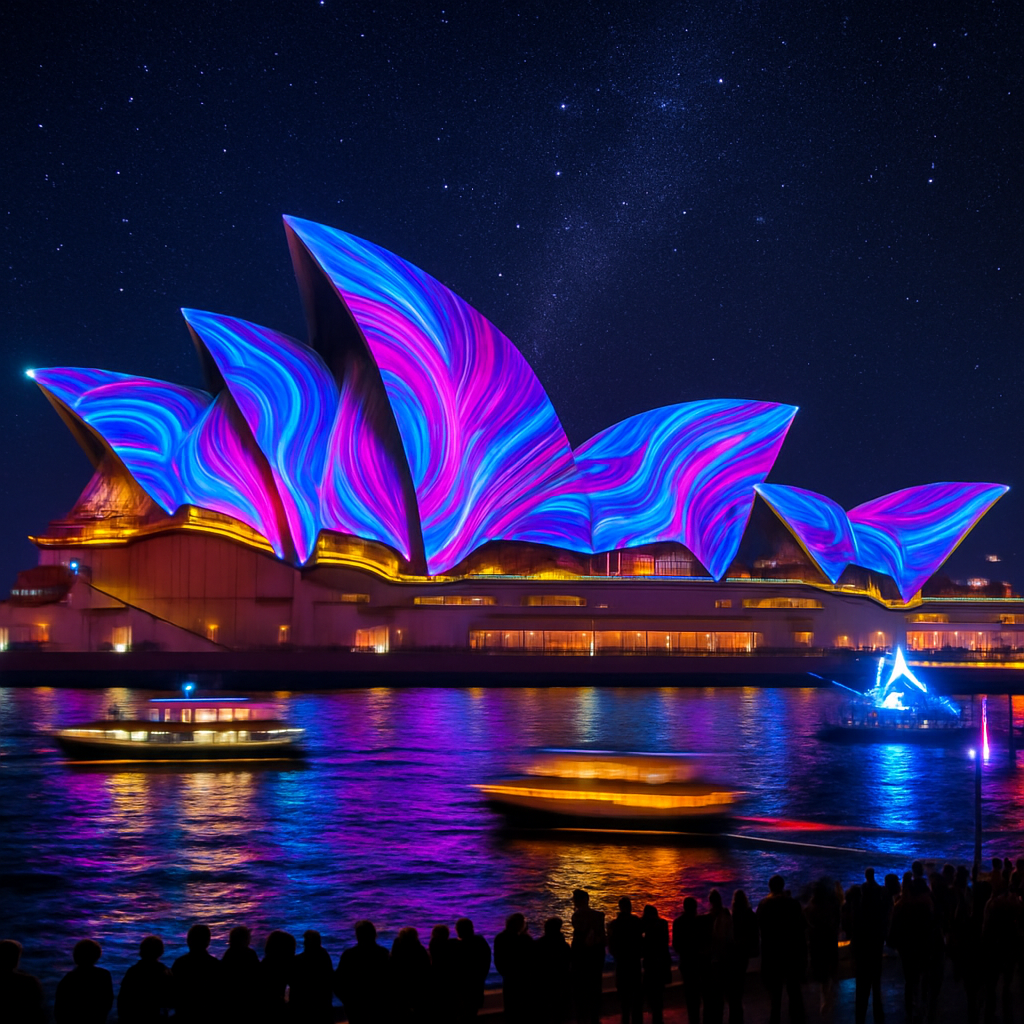 Vivid Sydney Light Festival Painting by diamonds kit