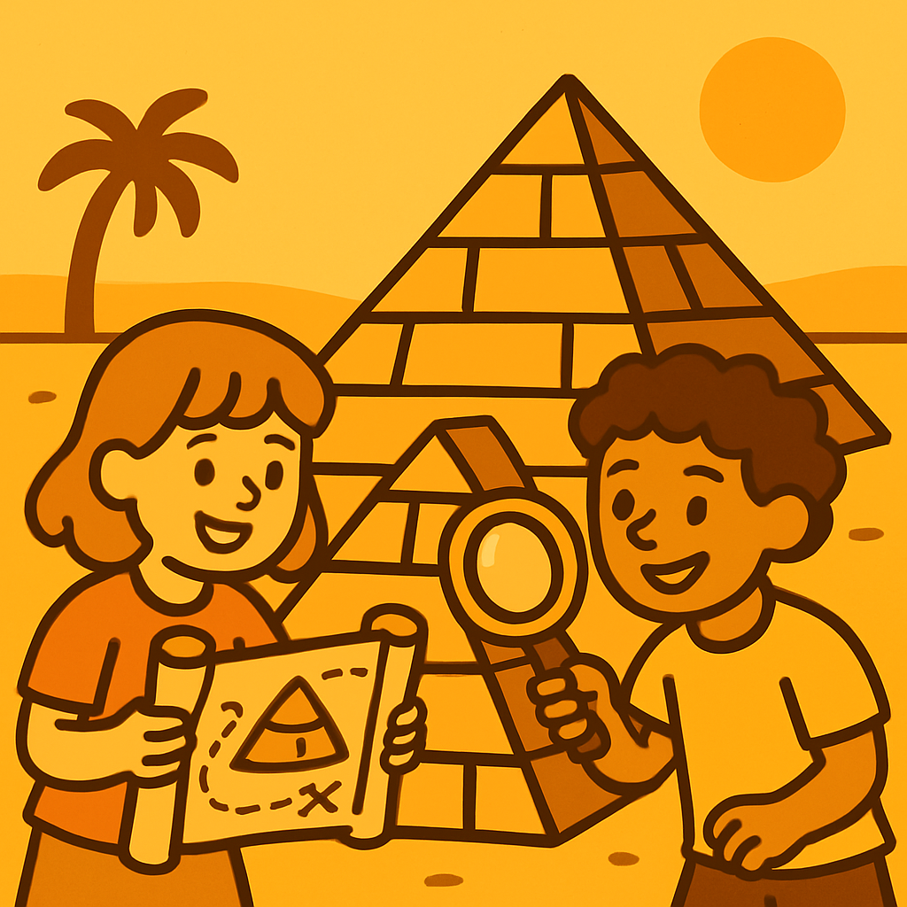 Ancient Pyramid Detectives paint by color