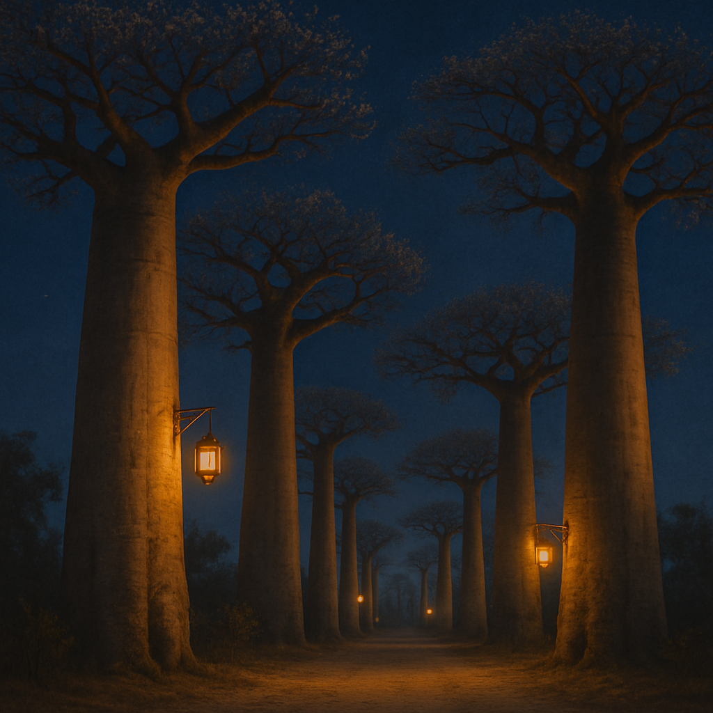 Baobab Alley Adansonia Digitata painting diamond kit