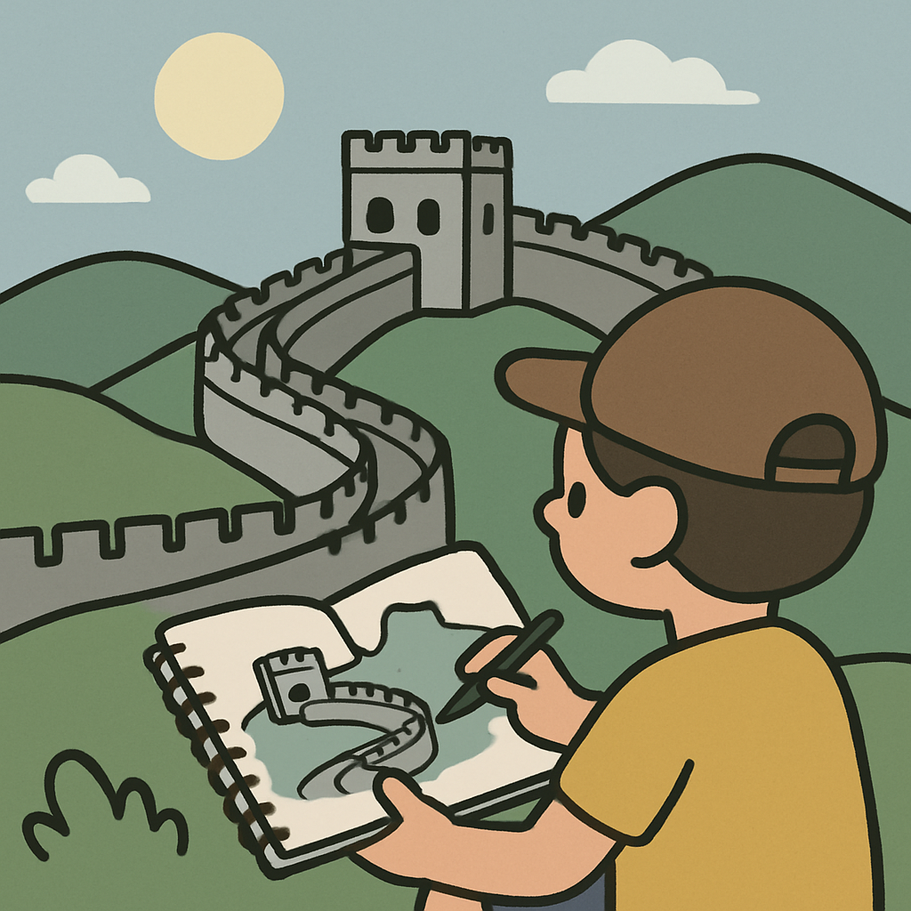 Great Wall Sketch Adventure Paint by diamonds art