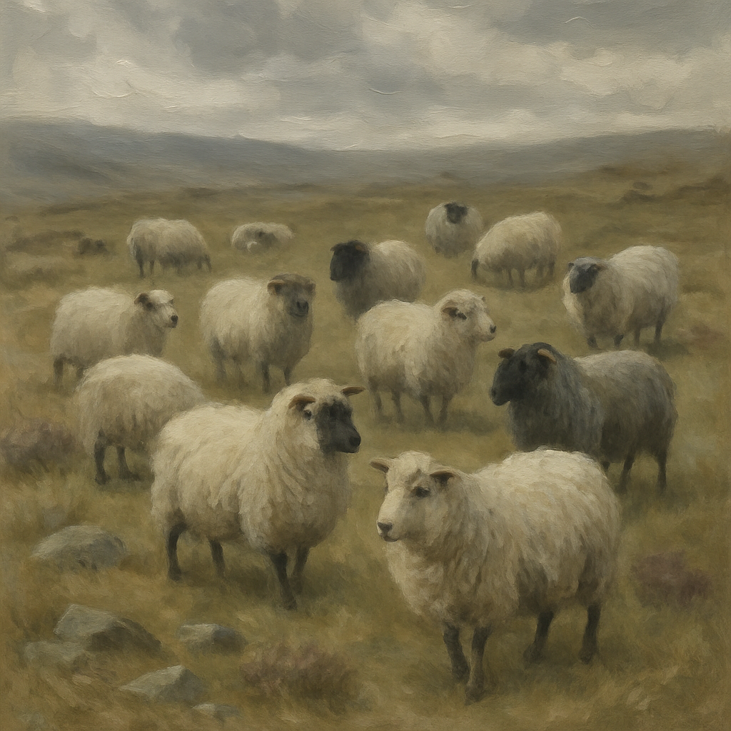 Shetland Sheep paint by diamond