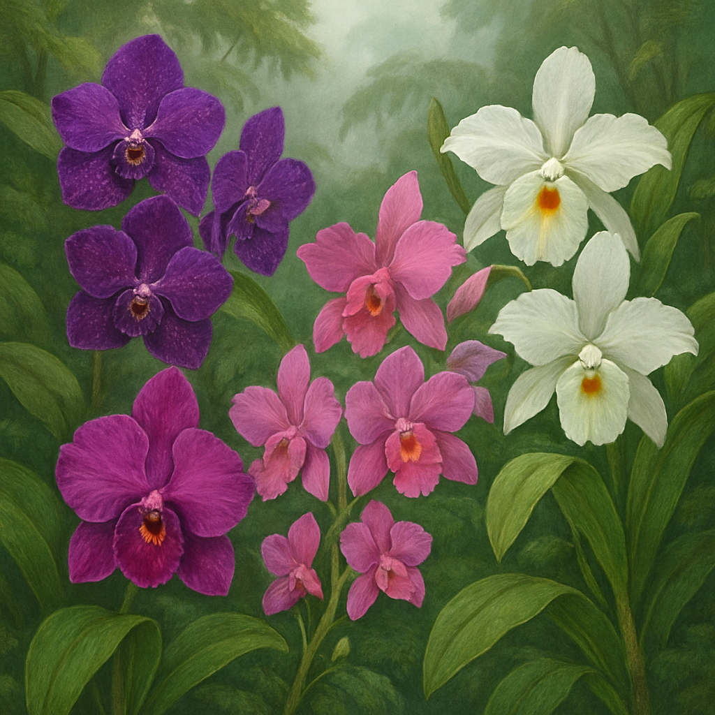 Monteverde Cloud Forest Reserve Orchid Species paint by diamonds