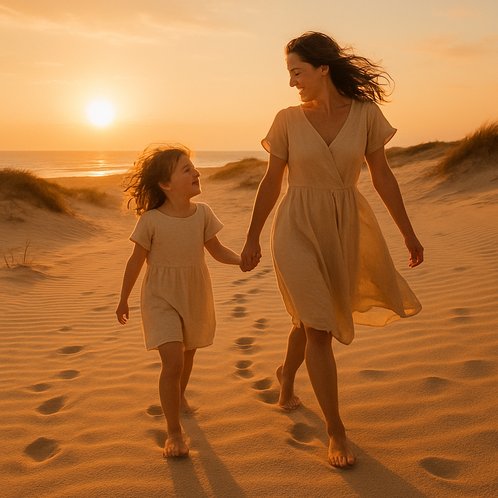 Sunlit Tandem: Footsteps Along The Dune painting diamond kit