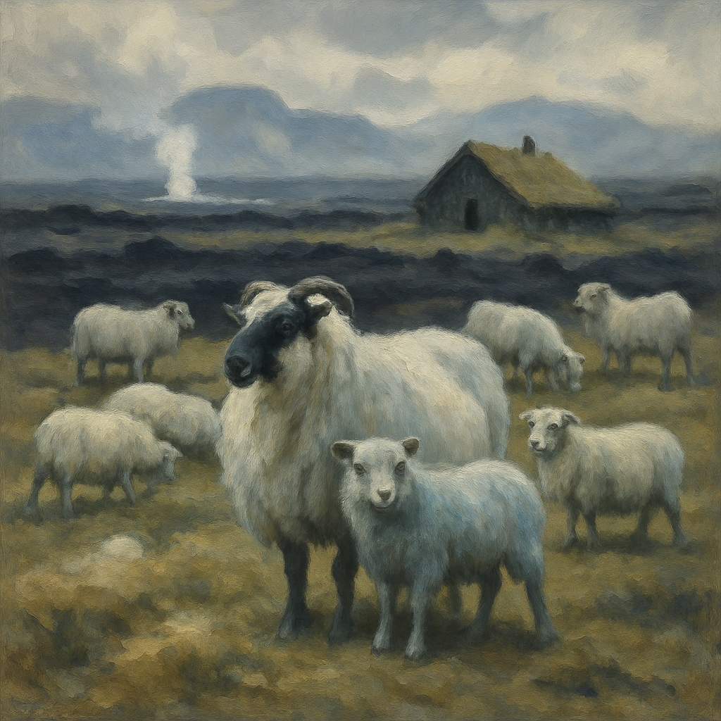 Icelandic Sheep Iceland diamond painting