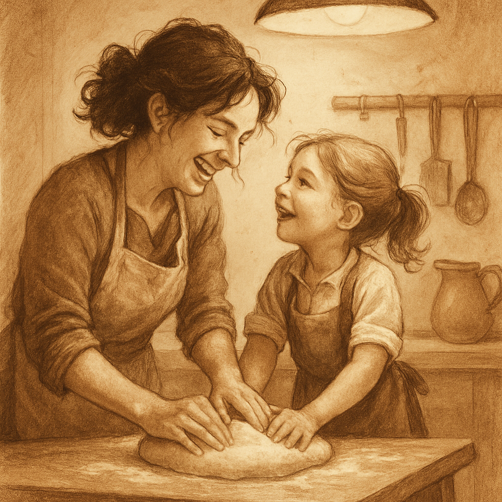 Kitchen Lullaby: Flour Dust And Laughter paint by color