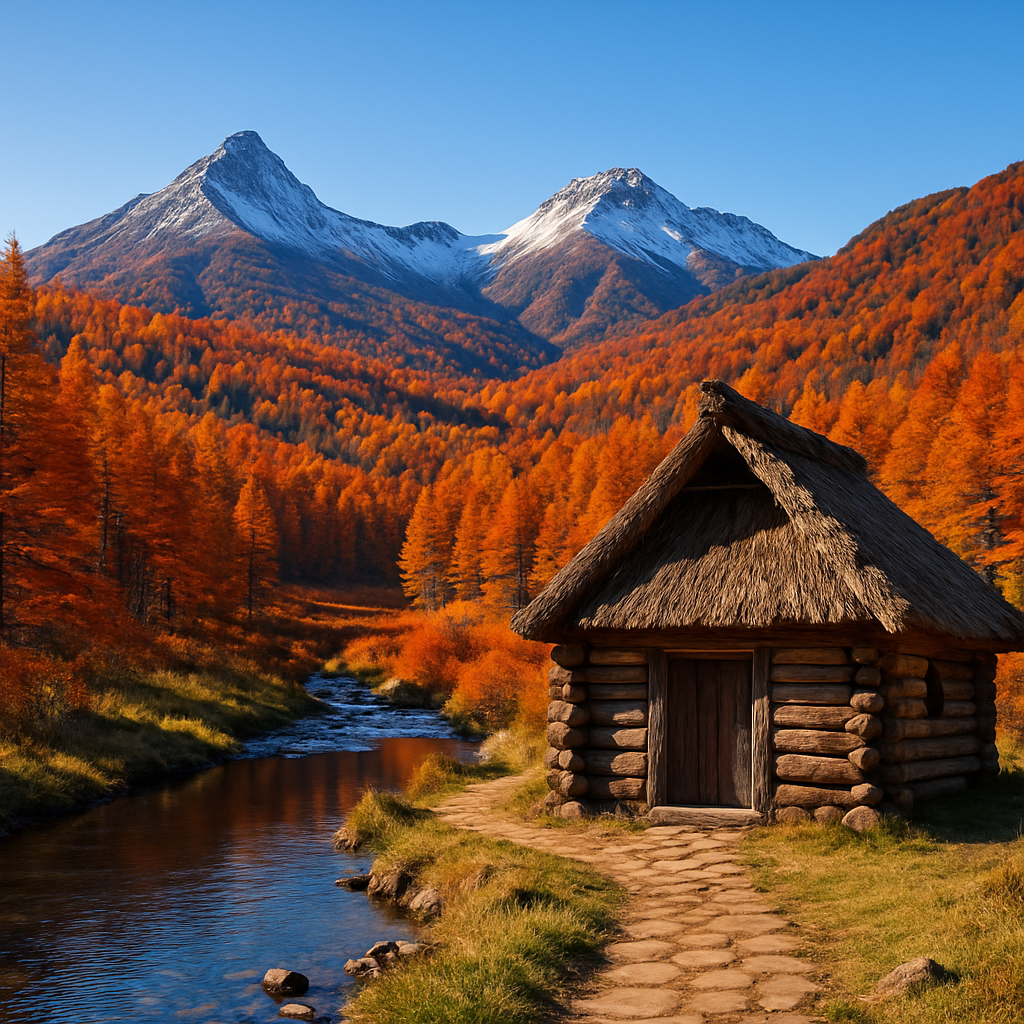 Autumn On Japan’s Northern Hokkaido Highlands Paint by diamonds kits