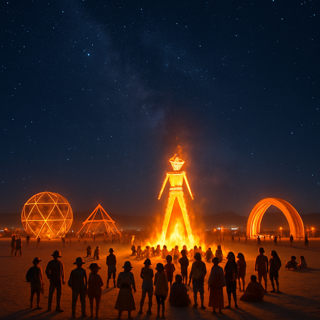 Burning Man Nevada USA paint by diamond