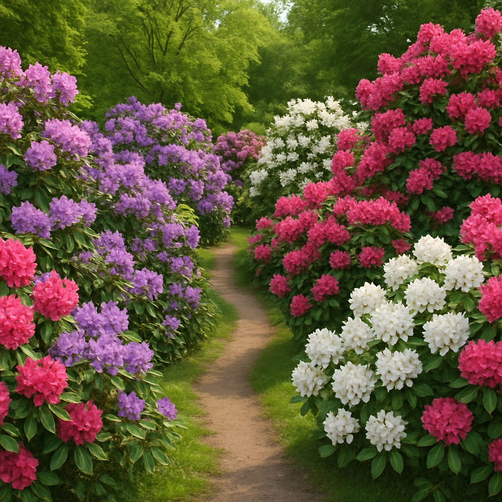 Rhododendron Flowering Shrubs paint by color