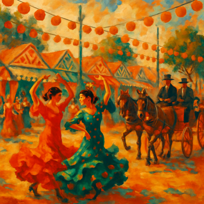 Seville April Fair paint by diamonds